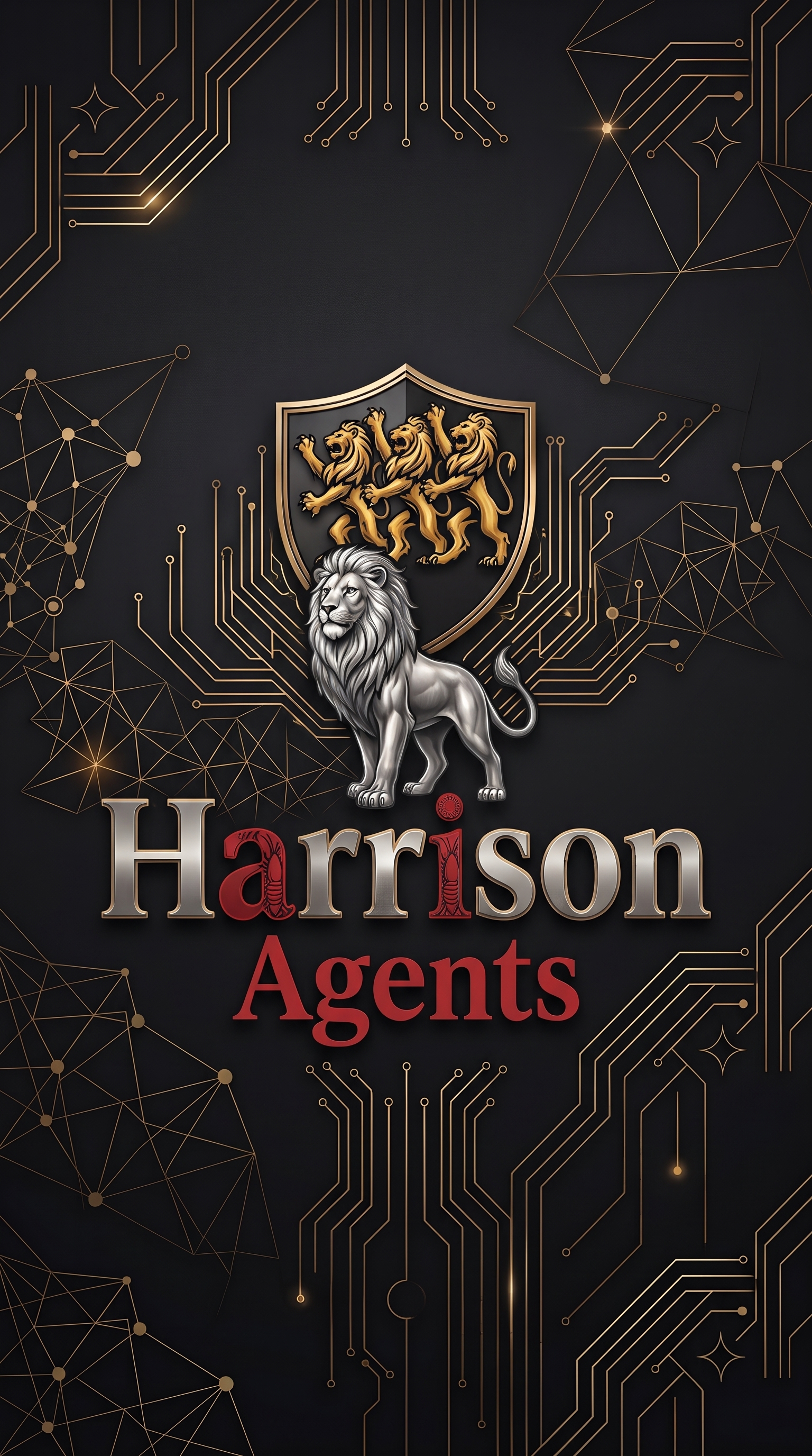 Harrison AI Agents 9:16 Brand Crest